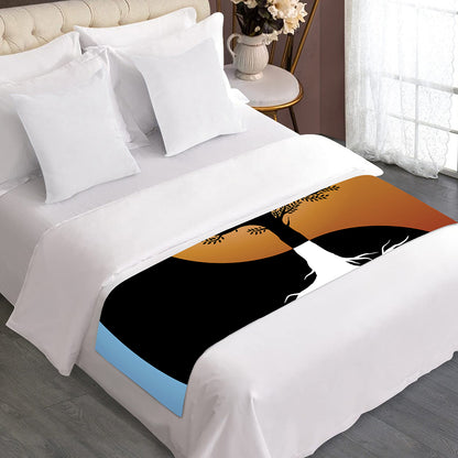Yin Yang Tree Of Life Print Bed Runner
