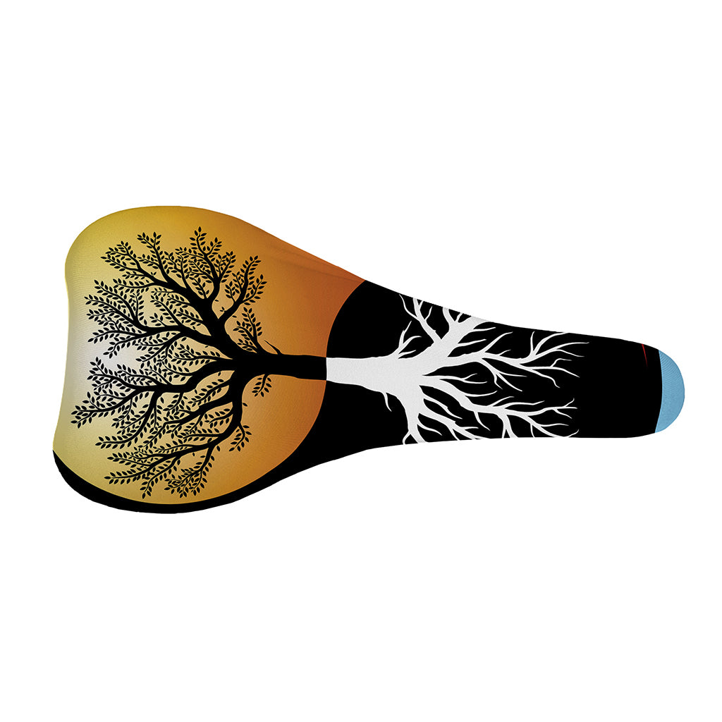 Yin Yang Tree Of Life Print Bicycle Seat Cover