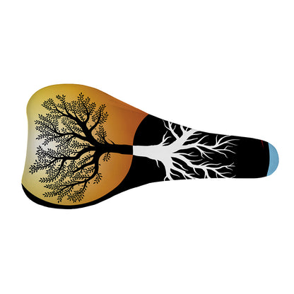 Yin Yang Tree Of Life Print Bicycle Seat Cover
