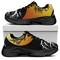 Yin Yang Tree Of Life Print Black Chunky Shoes