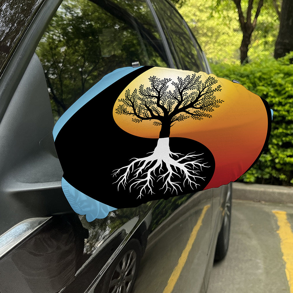 Yin Yang Tree Of Life Print Car Side Mirror Covers