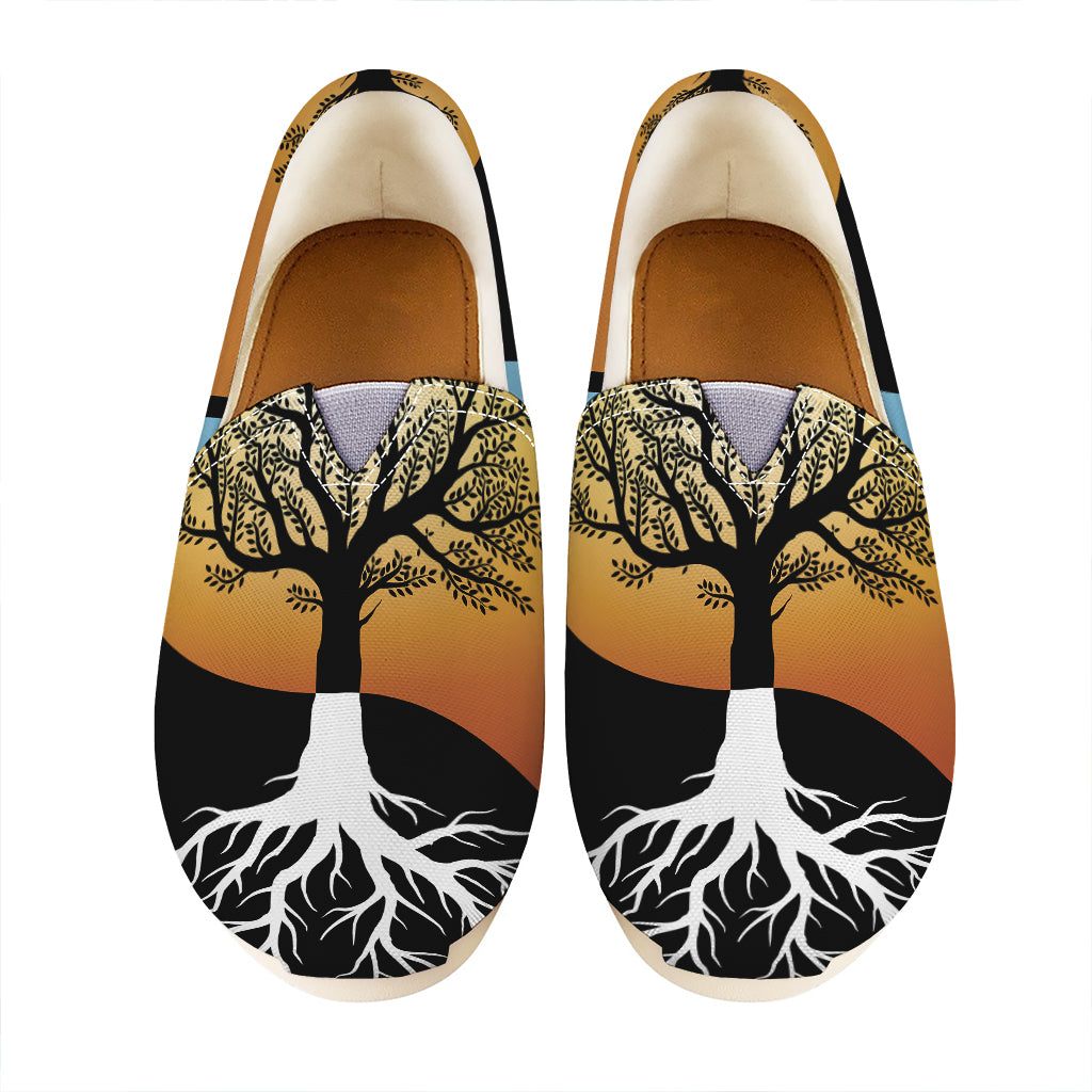 Yin Yang Tree Of Life Print Casual Shoes