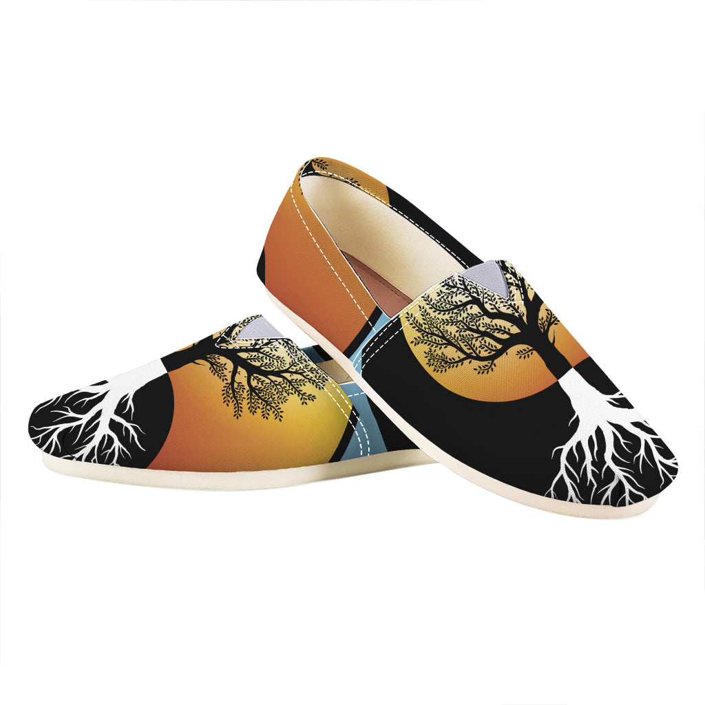 Yin Yang Tree Of Life Print Casual Shoes