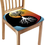 Yin Yang Tree Of Life Print Chair Cushion Cover