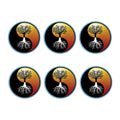 Yin Yang Tree Of Life Print Coaster Set