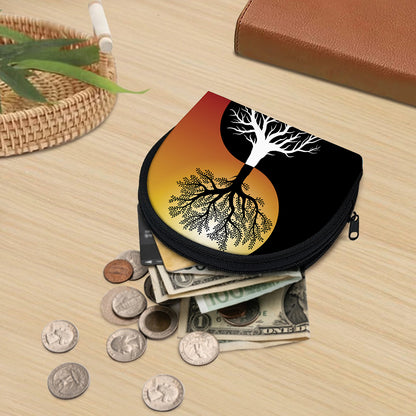 Yin Yang Tree Of Life Print Coin Purse