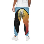 Yin Yang Tree Of Life Print Cotton Pants