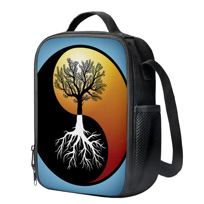 Yin Yang Tree Of Life Print Crossbody Lunch Bag