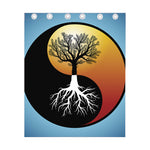 Yin Yang Tree Of Life Print Curtain