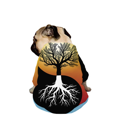 Yin Yang Tree Of Life Print Dog Zip Up Jacket