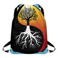 Yin Yang Tree Of Life Print Drawstring Backpack