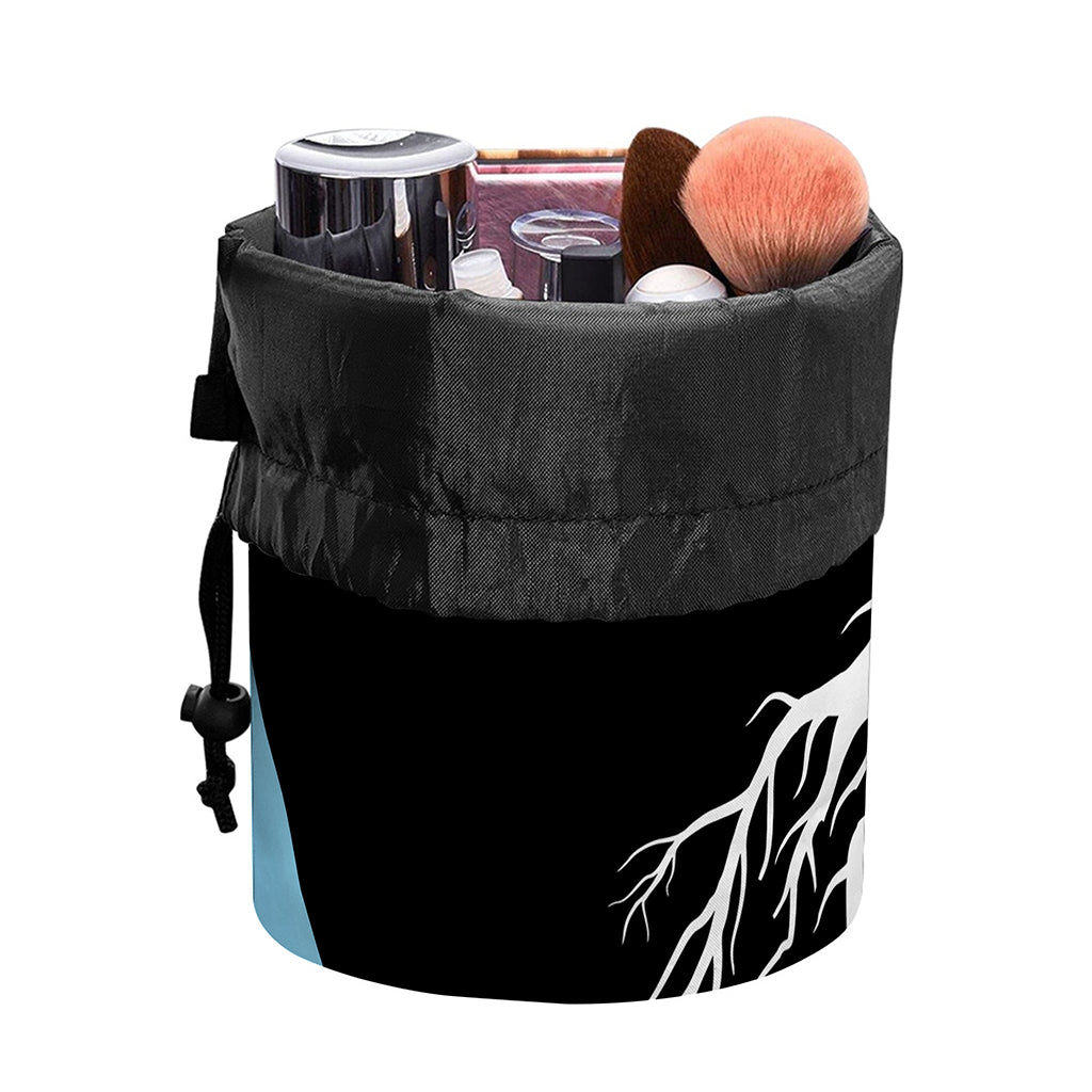 Yin Yang Tree Of Life Print Drawstring Makeup Bag
