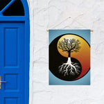 Yin Yang Tree Of Life Print Garden Flag