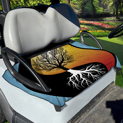 Yin Yang Tree Of Life Print Golf Cart Seat Cover