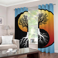 Yin Yang Tree Of Life Print Grommet Curtains