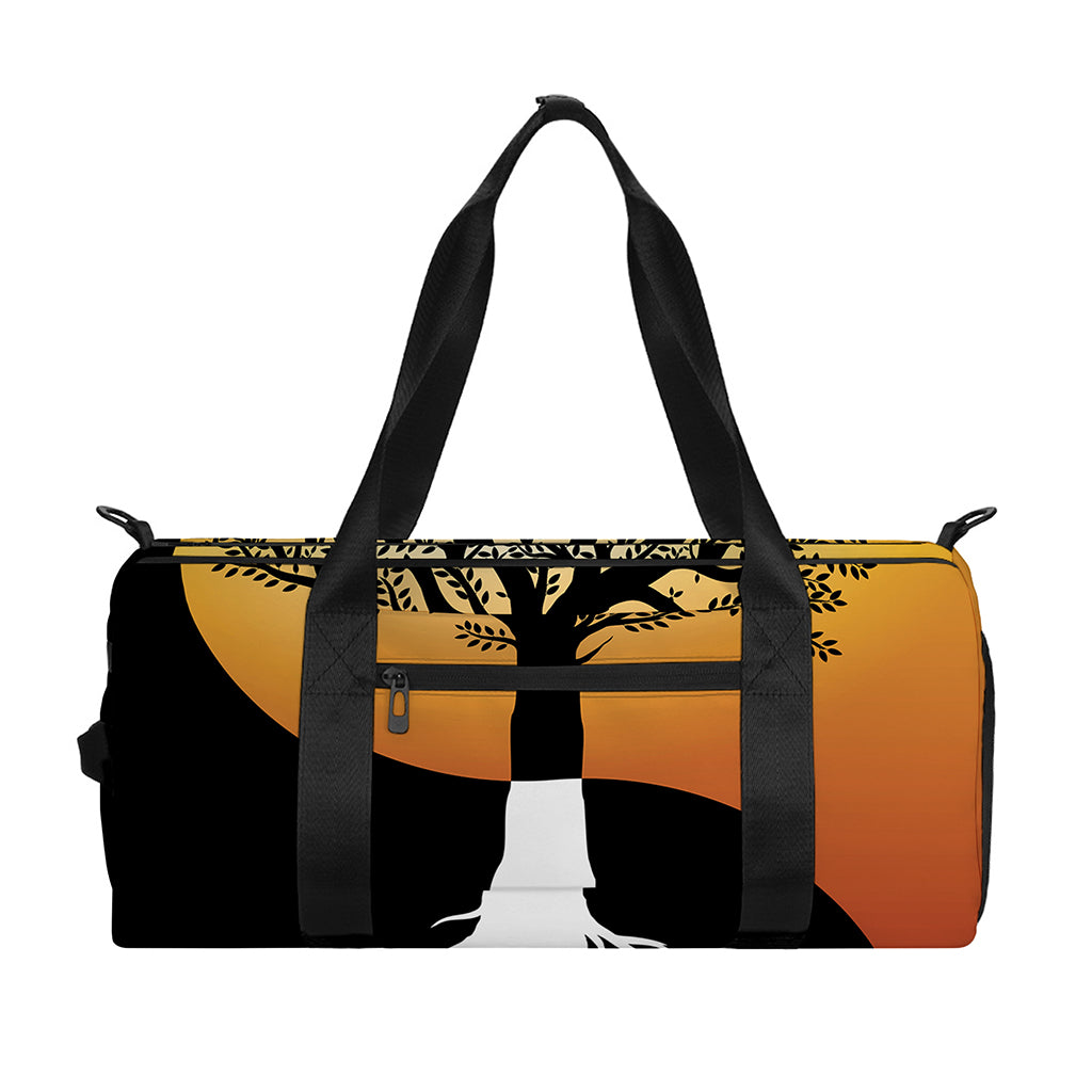Yin Yang Tree Of Life Print Gym Bag