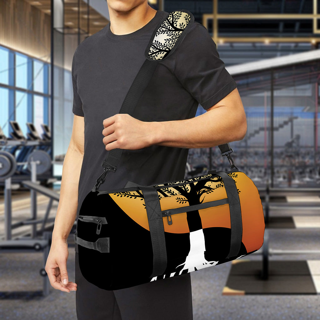Yin Yang Tree Of Life Print Gym Bag