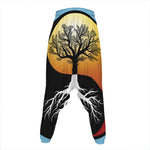 Yin Yang Tree Of Life Print Hammer Pants