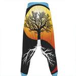 Yin Yang Tree Of Life Print Hammer Pants