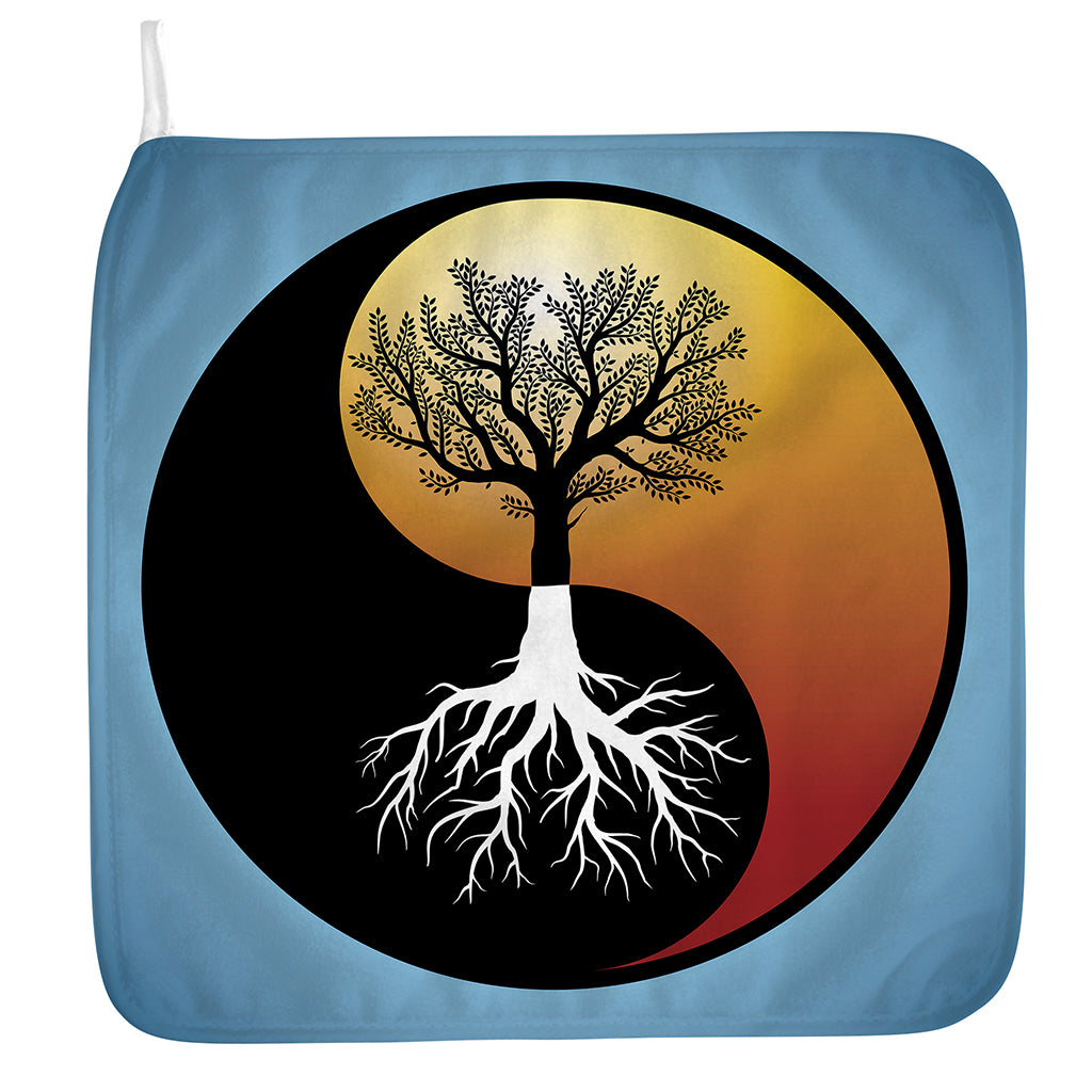 Yin Yang Tree Of Life Print Hand Towel