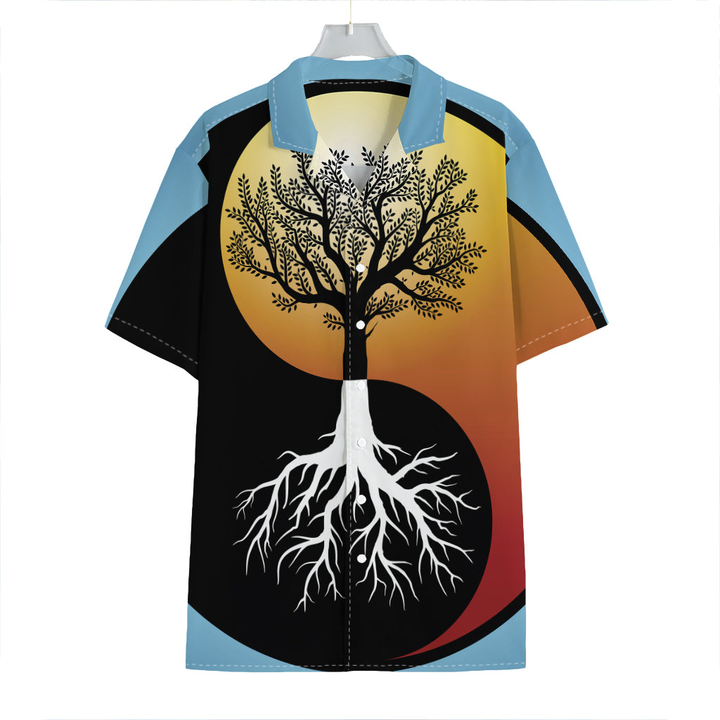 Yin Yang Tree Of Life Print Hawaiian Shirt