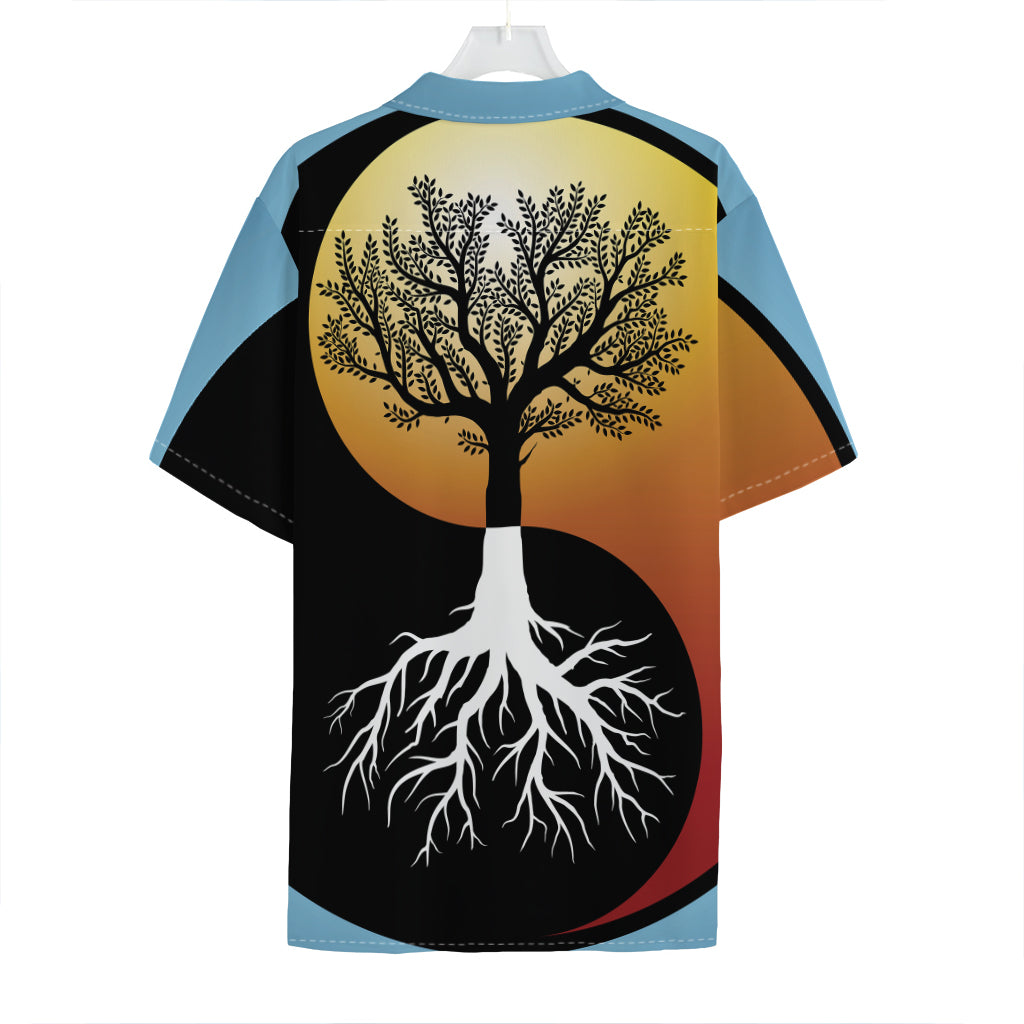 Yin Yang Tree Of Life Print Hawaiian Shirt