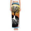 Yin Yang Tree Of Life Print High Slit Maxi Skirt
