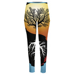 Yin Yang Tree Of Life Print High-Waisted Pocket Leggings