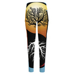 Yin Yang Tree Of Life Print High-Waisted Pocket Leggings