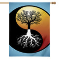 Yin Yang Tree Of Life Print House Flag