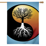 Yin Yang Tree Of Life Print House Flag