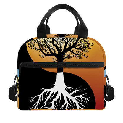 Yin Yang Tree Of Life Print Insulated Lunch Bag
