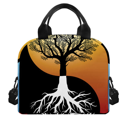 Yin Yang Tree Of Life Print Insulated Lunch Bag