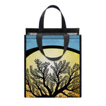 Yin Yang Tree Of Life Print Insulated Lunch Tote
