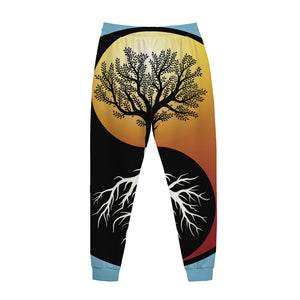 Yin Yang Tree Of Life Print Jogger Pants
