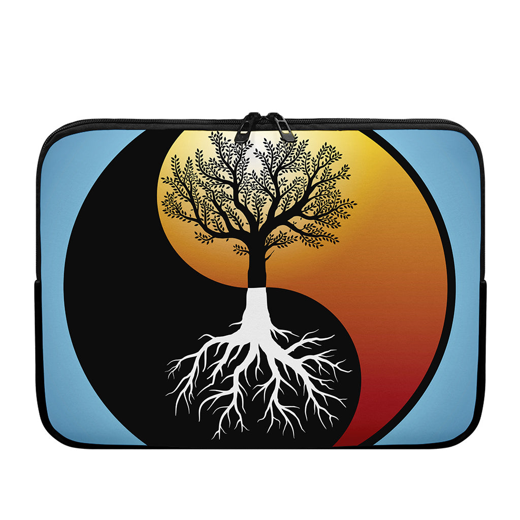 Yin Yang Tree Of Life Print Laptop Sleeve