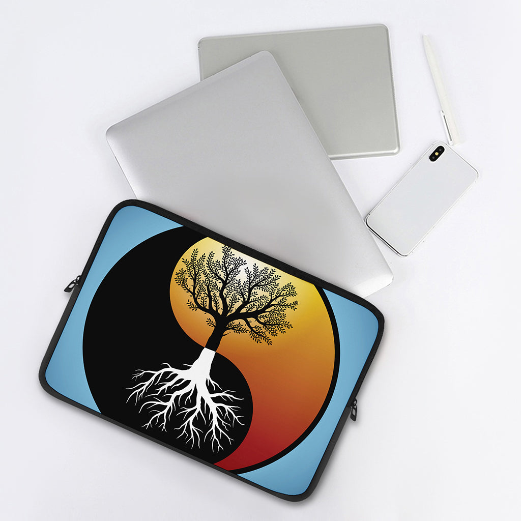 Yin Yang Tree Of Life Print Laptop Sleeve