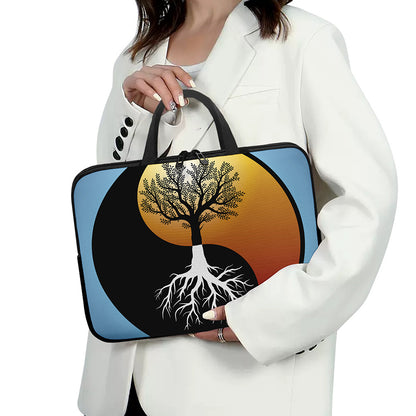 Yin Yang Tree Of Life Print Laptop Sleeve With Handle