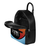 Yin Yang Tree Of Life Print Leather Backpack