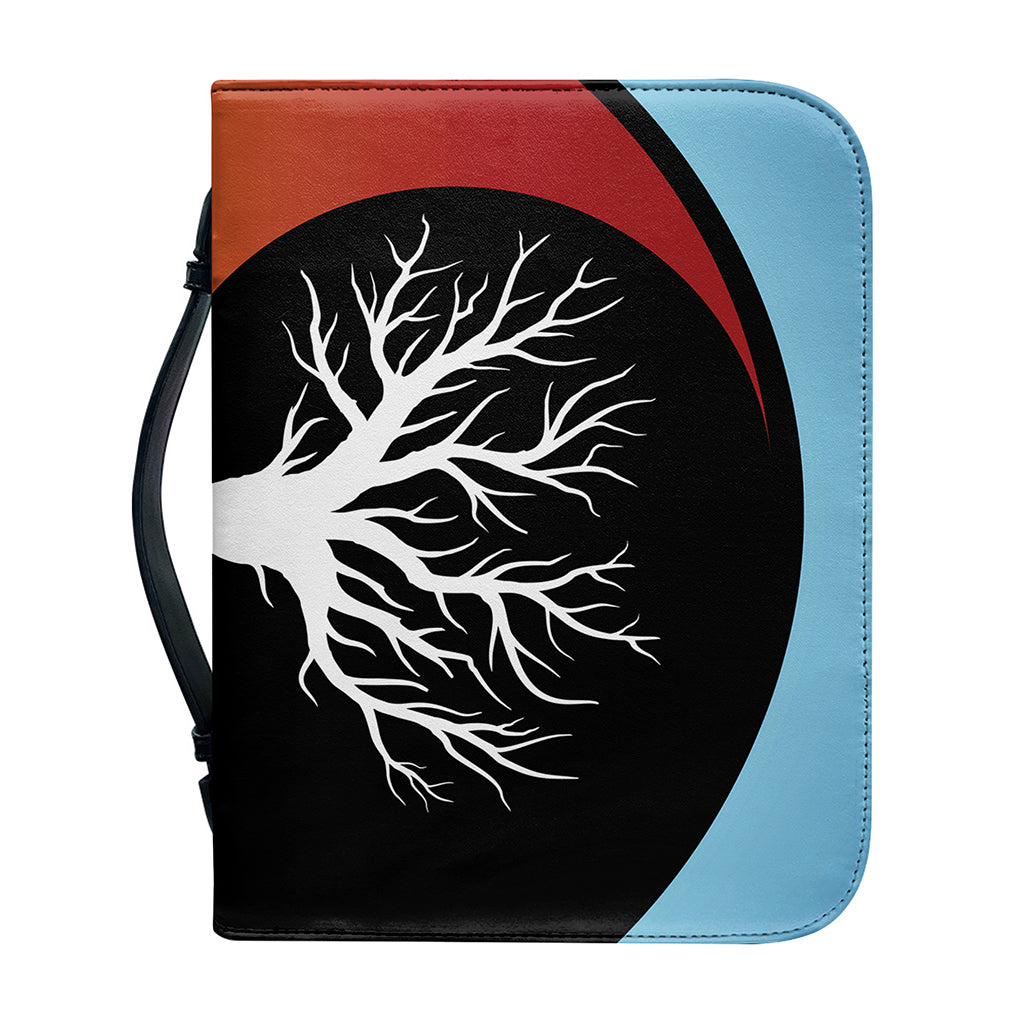 Yin Yang Tree Of Life Print Leather Bible Cover