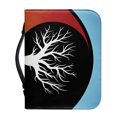Yin Yang Tree Of Life Print Leather Bible Cover