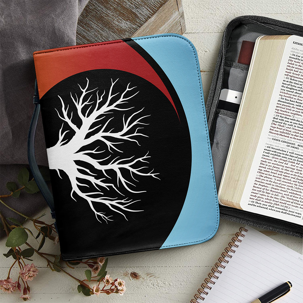 Yin Yang Tree Of Life Print Leather Bible Cover