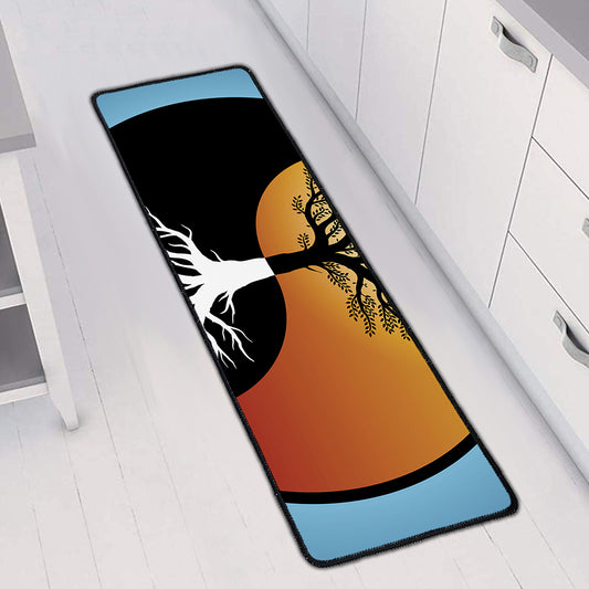 Yin Yang Tree Of Life Print Long Kitchen Mat