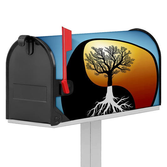 Yin Yang Tree Of Life Print Mailbox Cover