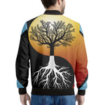 Yin Yang Tree Of Life Print Men's Bomber Jacket