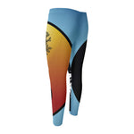 Yin Yang Tree Of Life Print Men's Compression Pants