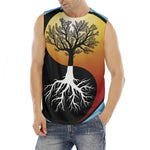 Yin Yang Tree Of Life Print Men's Fitness Tank Top