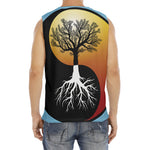 Yin Yang Tree Of Life Print Men's Fitness Tank Top