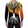Yin Yang Tree Of Life Print Men's Long Sleeve T-Shirt