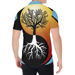 Yin Yang Tree Of Life Print Men's Shirt